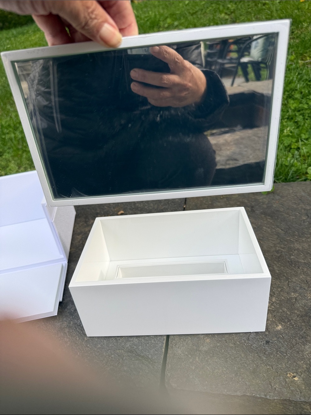 Dior makeup or jewelry case with mirror on backside of lid - Picture 5 of 9
